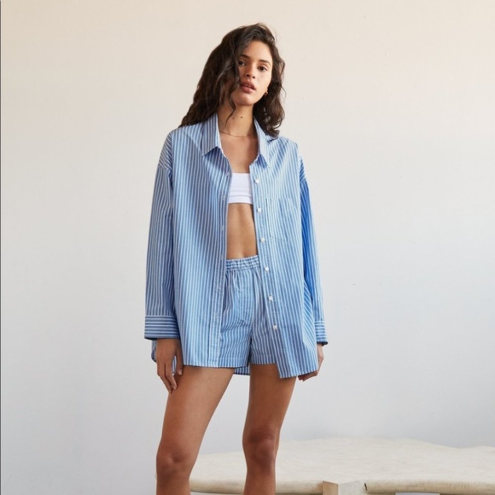 Aritzia Wilfred Free Bonfire Button-Up